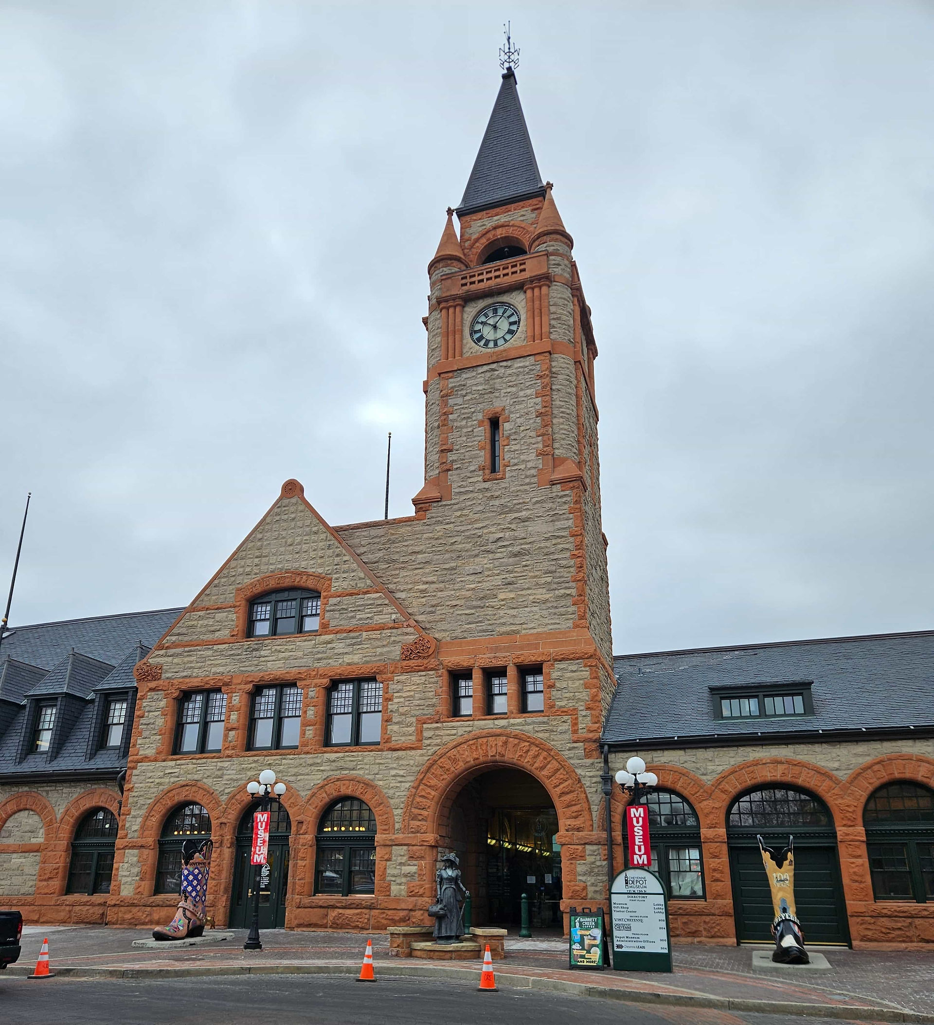 Outside the Cheyanne Museum entrance