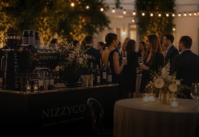 Luxury outdoor event with guests and catering in Massachusetts