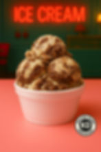 MACKINAC TURTLE FUDGE ice cream in a foam cup which is kosher certified