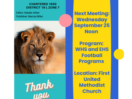 9/25 Newsletter