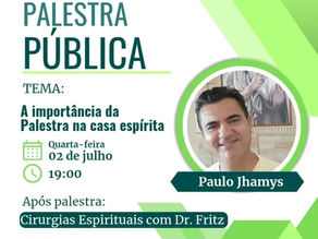 A Importância da Palestra na Casa Espírita ✨️