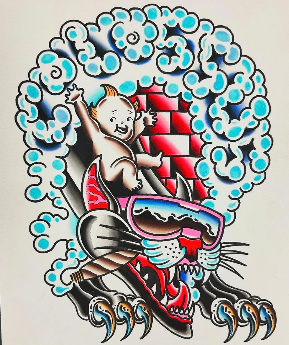 Traditional Tattoo Flash Illustration by Tommy Borboa