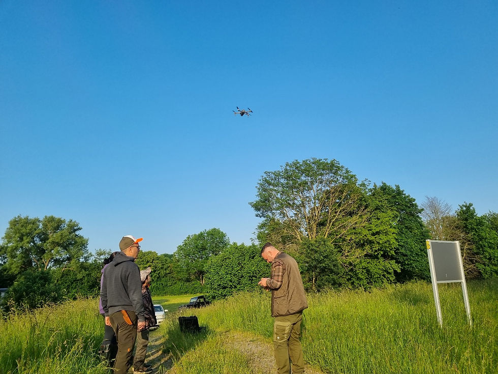 Fig. 4 Drone setting up for search. (by Jens Gebhardt all rights reserved)