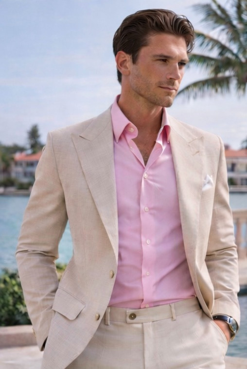 Private Italian Button-Down Shirt - Pink