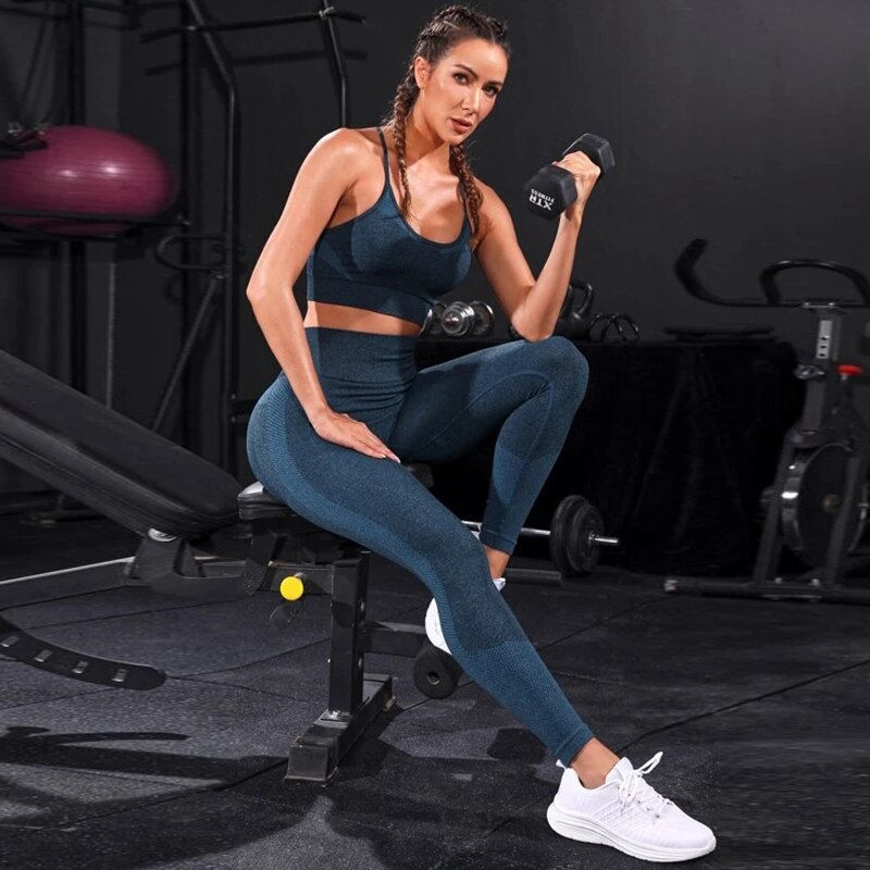 Thumbnail: SculptFit™ Seamless Yoga Set — Women’s High Waist Quick-Dry Activewear with Scul
