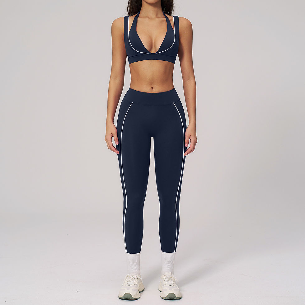 Thumbnail: SculptFit™ 2-Piece Yoga Set — Women’s Seamless Gym Outfit with Supportive Sports