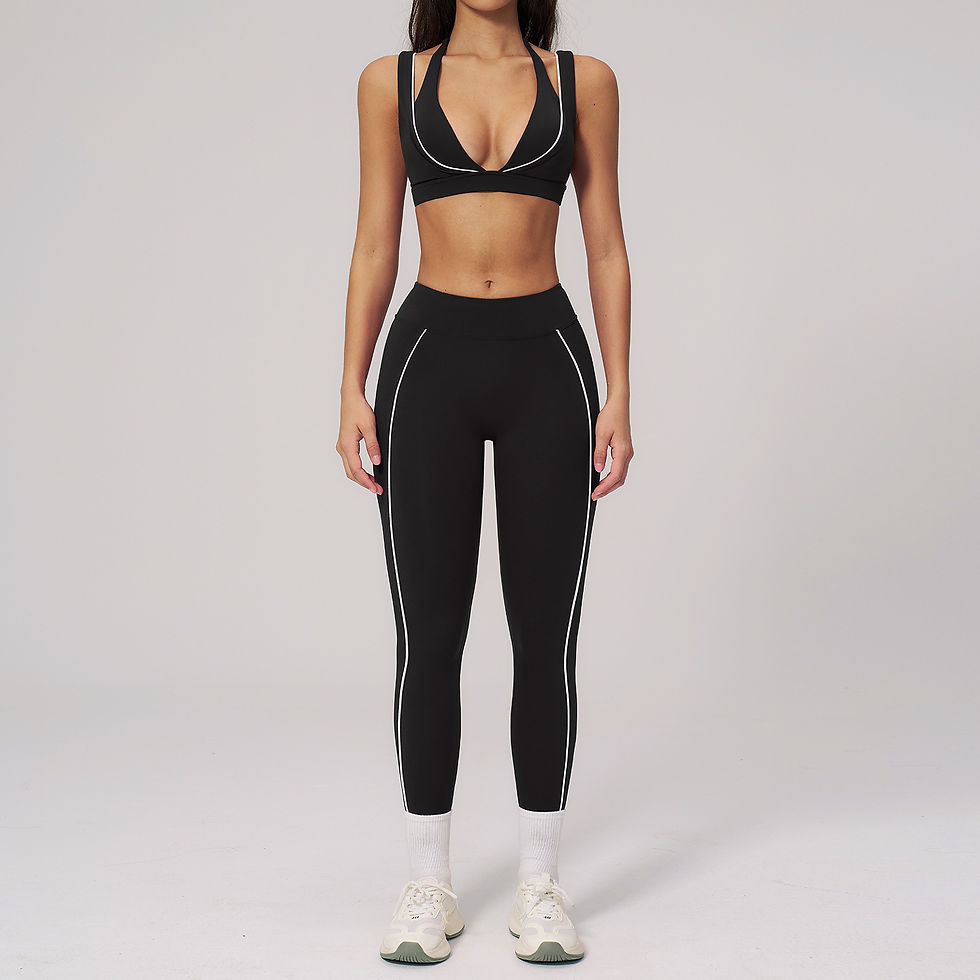 Thumbnail: SculptFit™ 2-Piece Yoga Set — Women’s Seamless Gym Outfit with Supportive Sports
