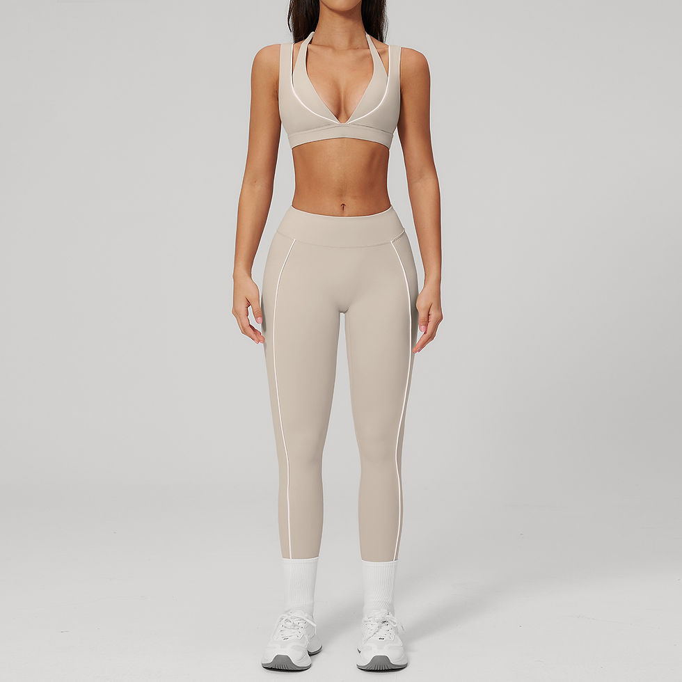 Thumbnail: SculptFit™ 2-Piece Yoga Set — Women’s Seamless Gym Outfit with Supportive Sports