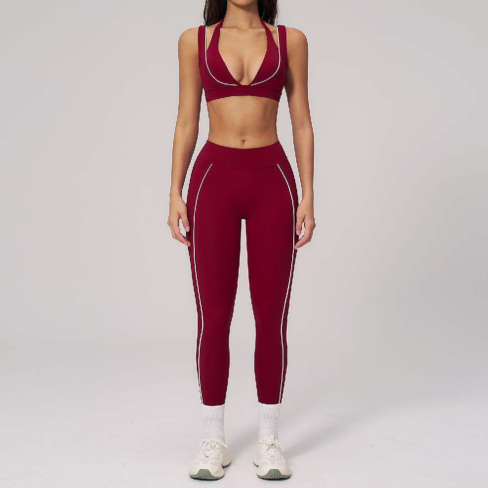 Thumbnail: SculptFit™ 2-Piece Yoga Set — Women’s Seamless Gym Outfit with Supportive Sports