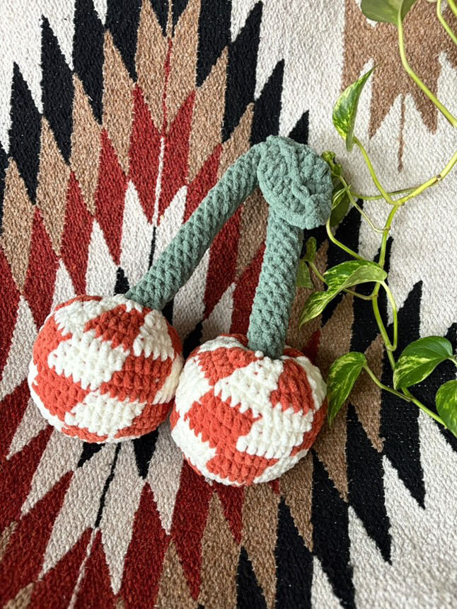 Thumbnail: Checkered Cherries Crochet Pattern | PDF pattern