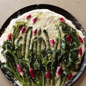 ma pizza asperges et pesto