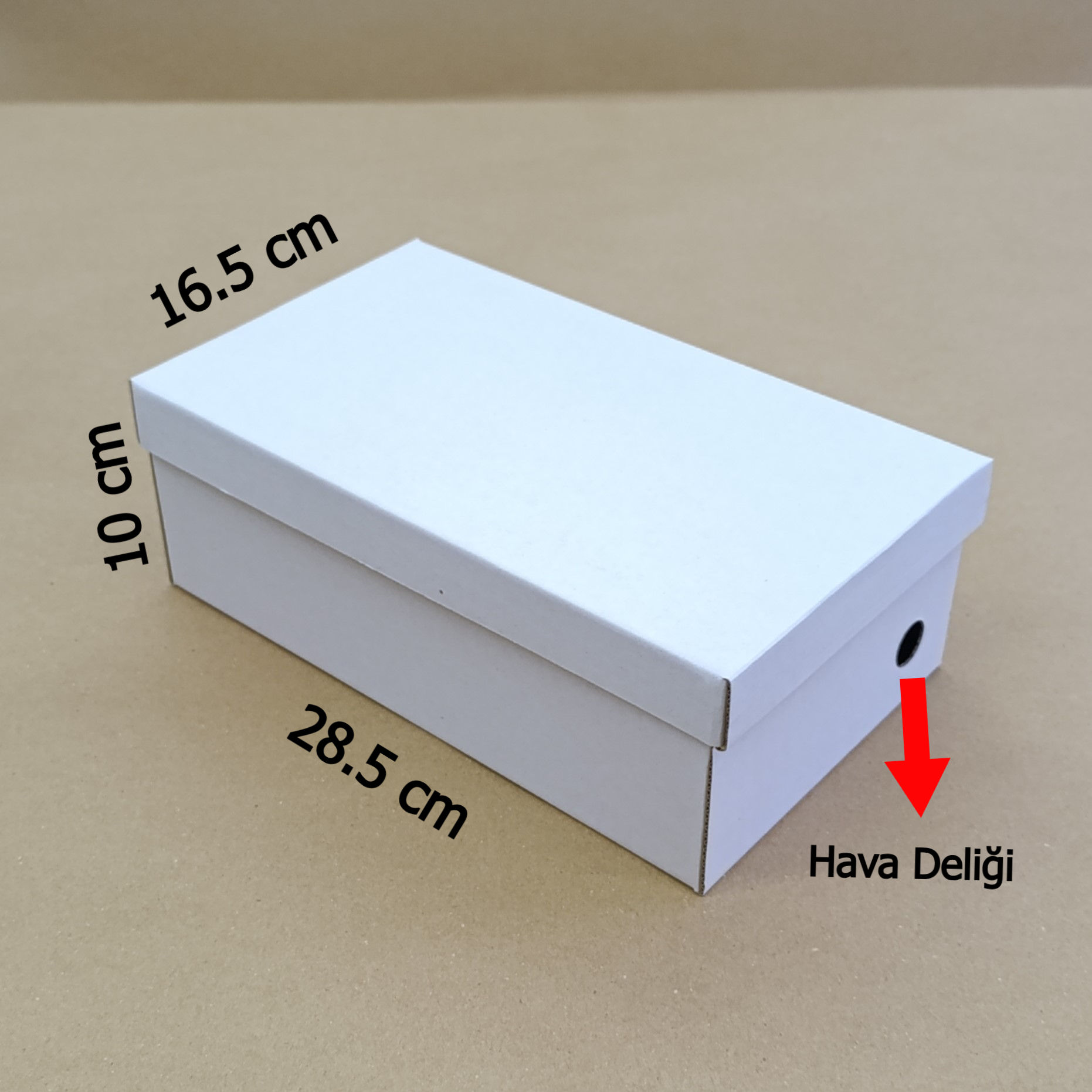 28.5x16.5x10 cm Baskısız Ayakkabı, Babet, Terlik, Kargo Kutusu (BEYAZ)