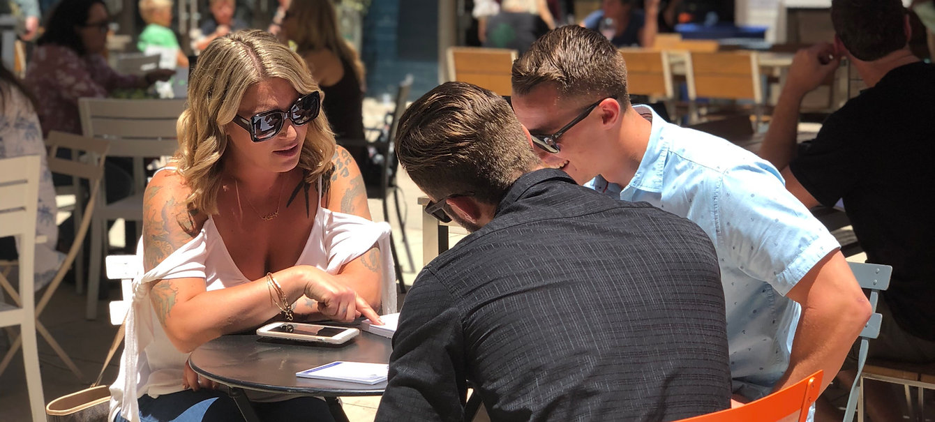 Signing a Contract in Abott Square