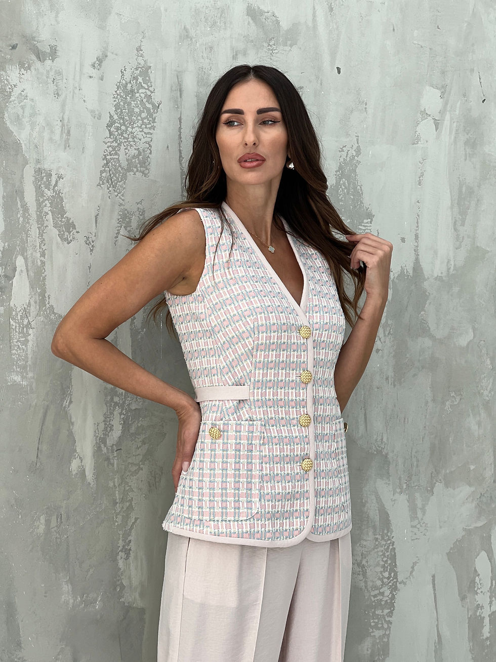 Thumbnail: Tweed waistcoat and trousers set