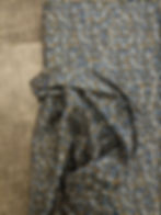 bloemetje streepje blauw goud