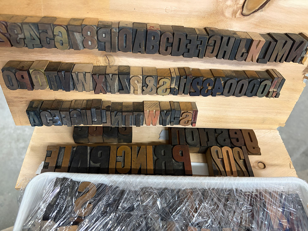 Miniature : Lettres d’imprimerie bois 