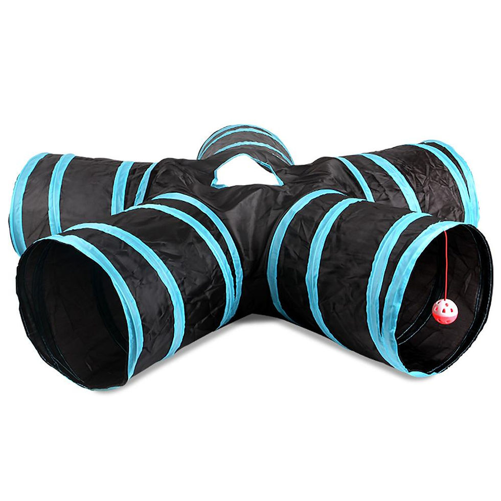 תמונה ממוזערת: Foldable Pet Cat Tunnel Toy Collapsible 2/3/4/5 Holes S-Type Cat Tent Tunnel
