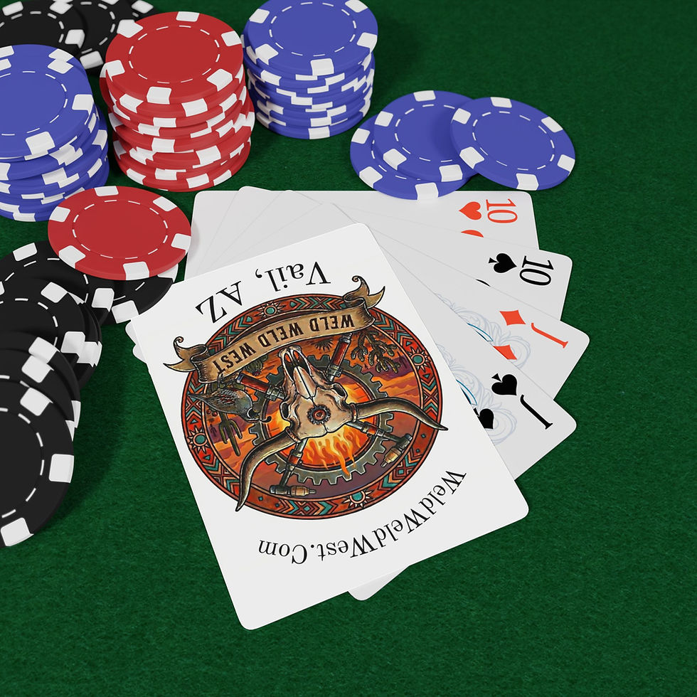 Thumbnail: Weld Weld West Vail AZ Poker Playing Cards – Western Skull & Desert Artistry