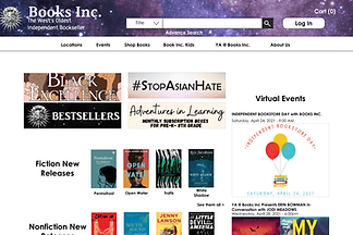 Redesigned homepage for Books Inc.