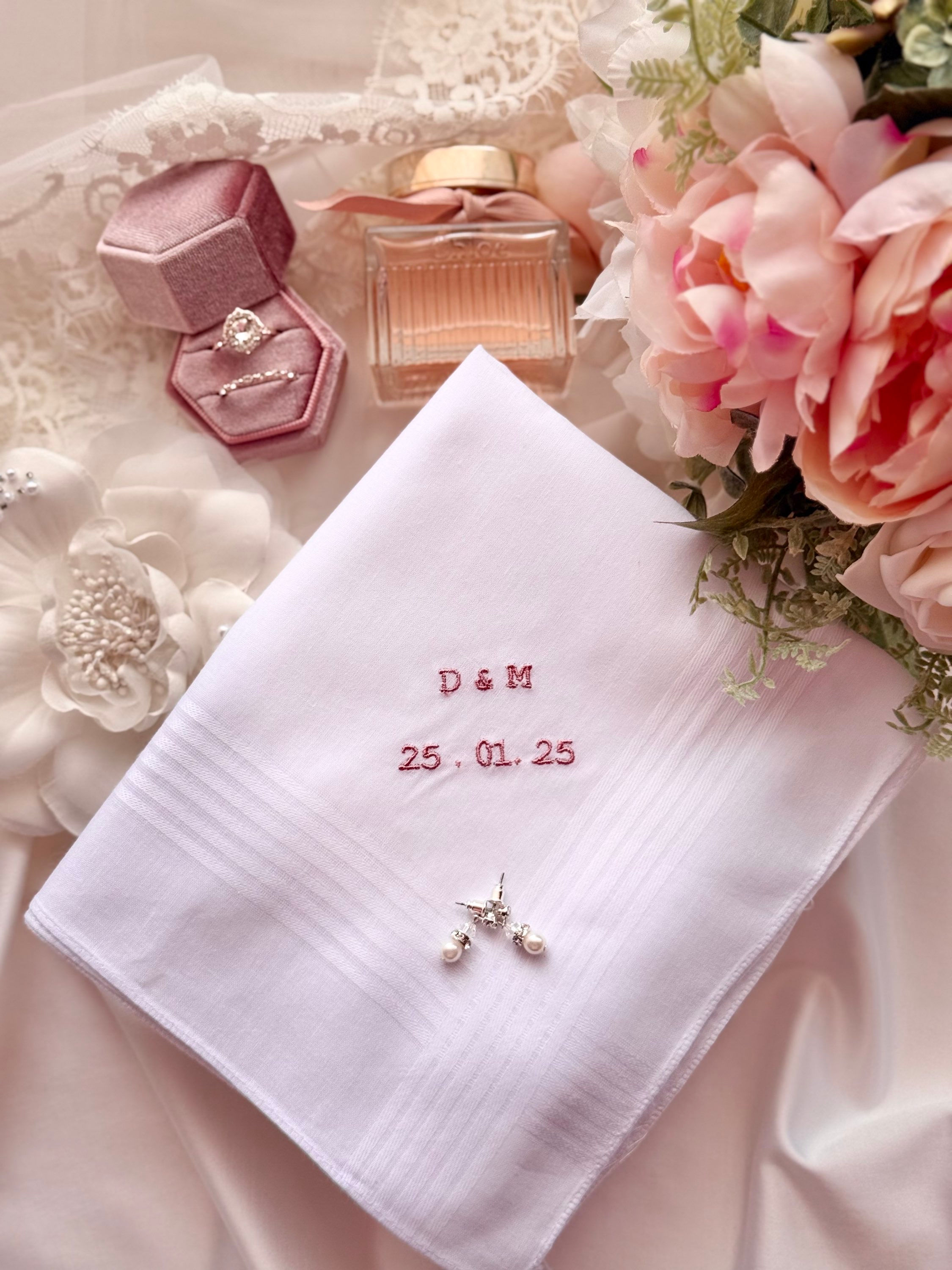 Custom Couples Initials Handkerchief