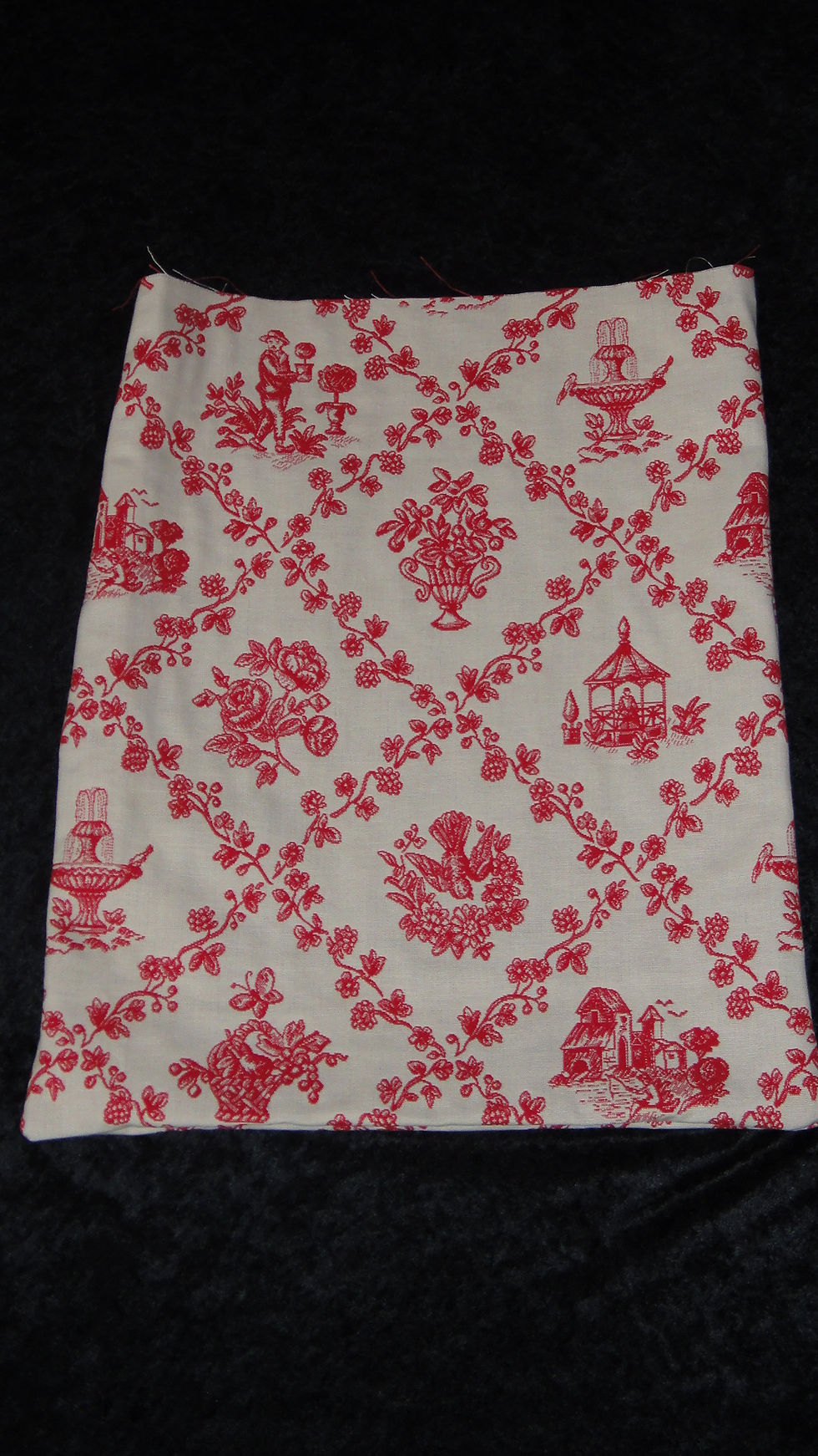 317- totbag fleurs rouges- 12€
