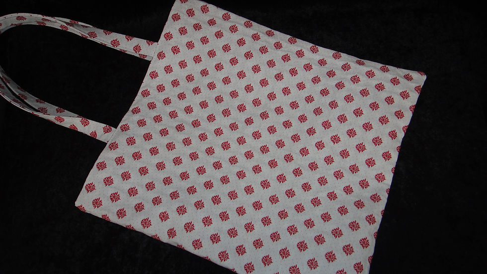 331- totbag blanc et rouge- 12€