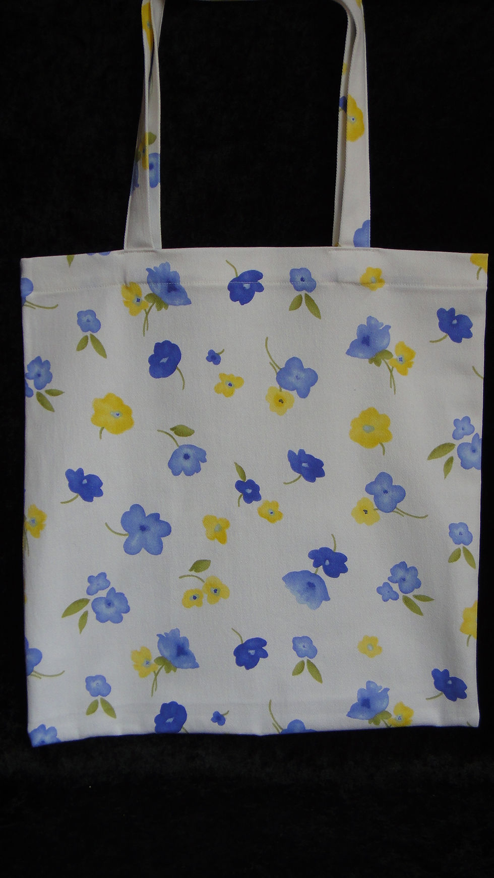 109- totbag fleurs bleues- 12€