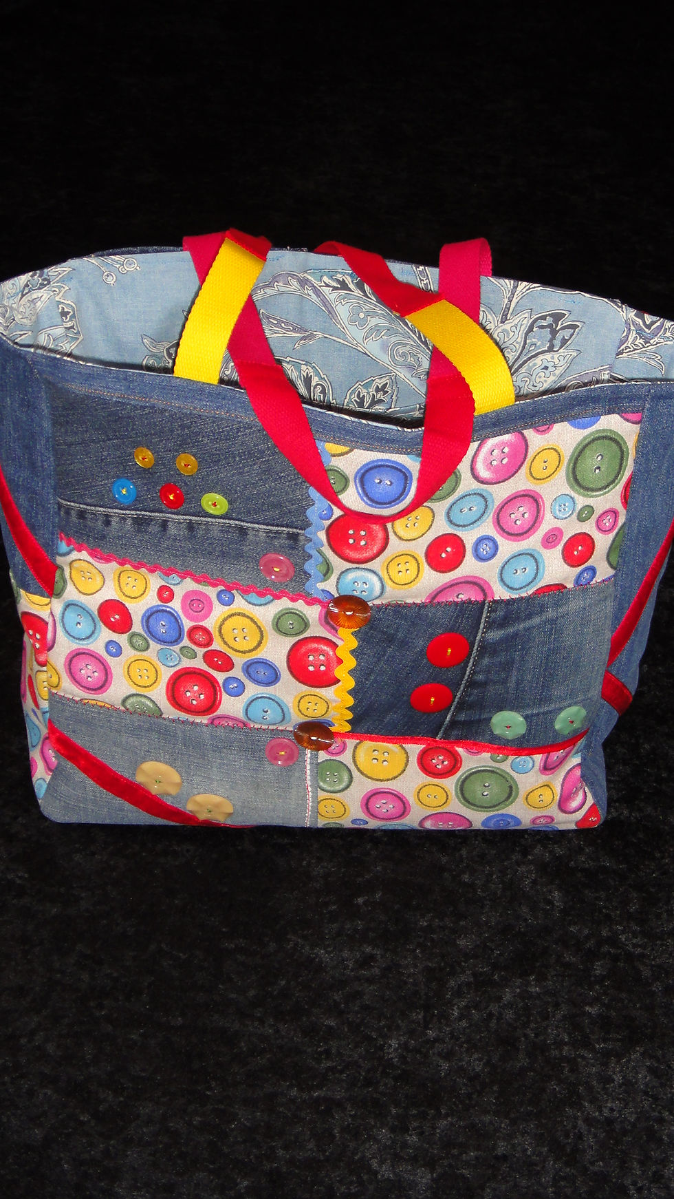 314- sac cabas boutons- 39€