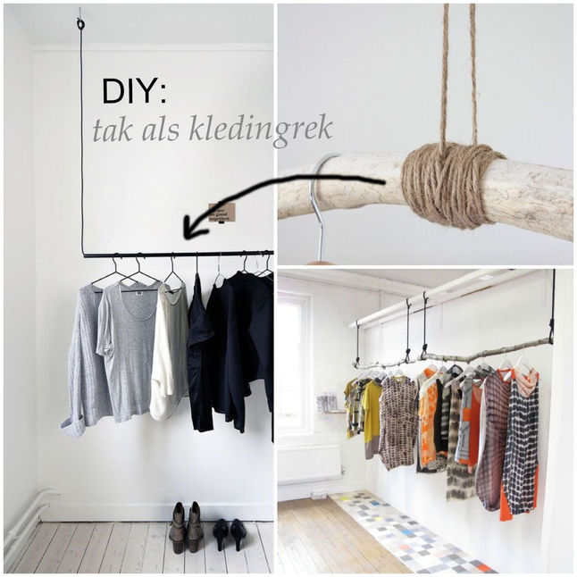 DIY : Tak als kledingrek