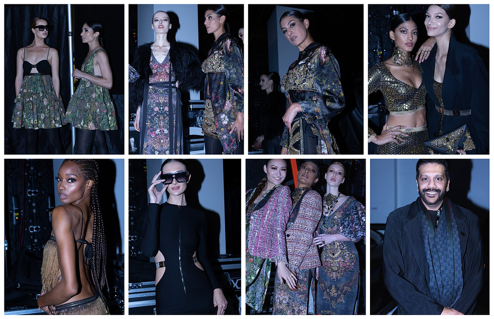 Backstage of Rocky Star's fashion runway show at LAFW F/W 2022