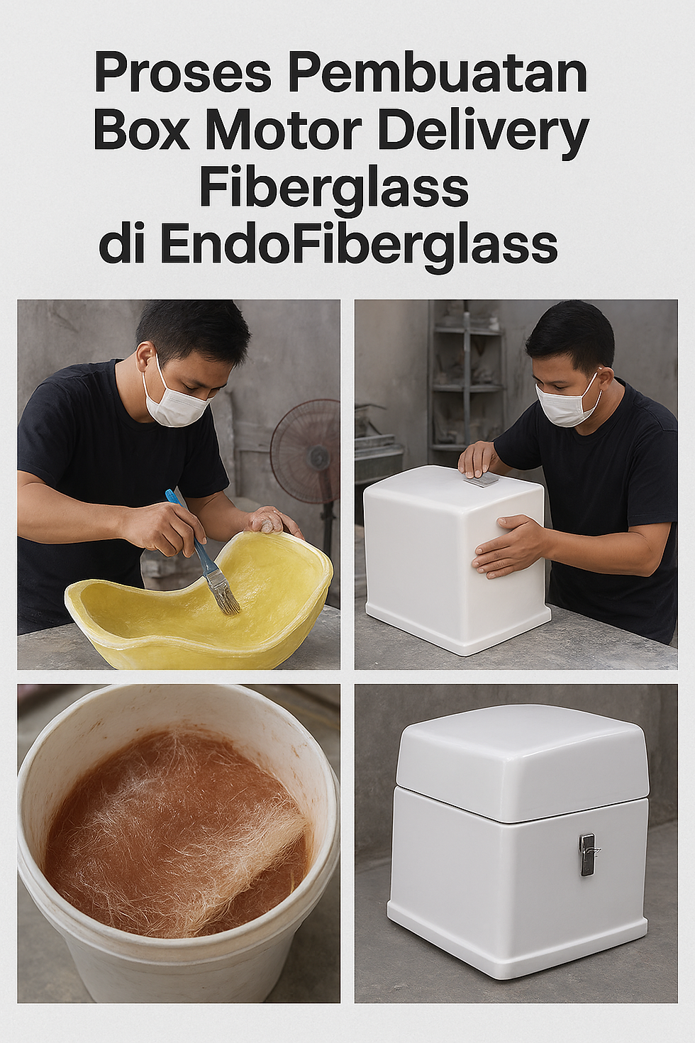 proses pembuatan box motor fiberglass