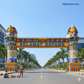 tugu patung fiberglass