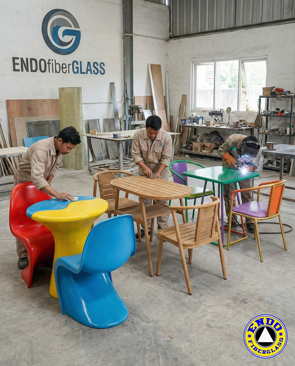Perbandingan Meja Kursi Fiberglass vs Kayu vs Besi