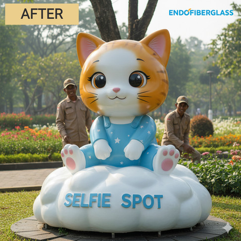 jasa perbaikan patung fiberglass
