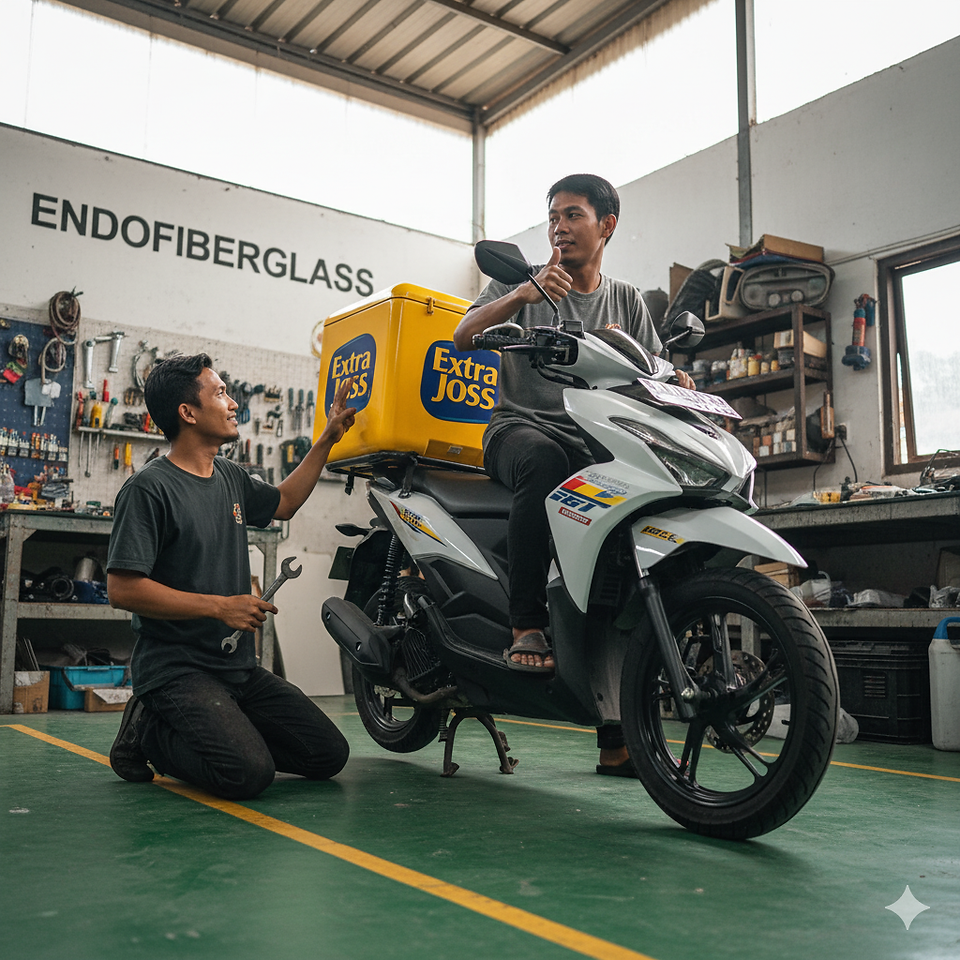 Proses Pembuatan Box Motor Fiberglass