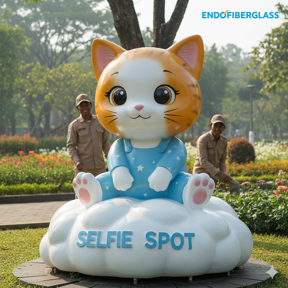 display produk fiberglass