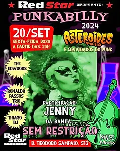 SHOW: PUNK A BILLY 2024 - ASTEROIDES TRIO E CONVIDADOS PUNKS