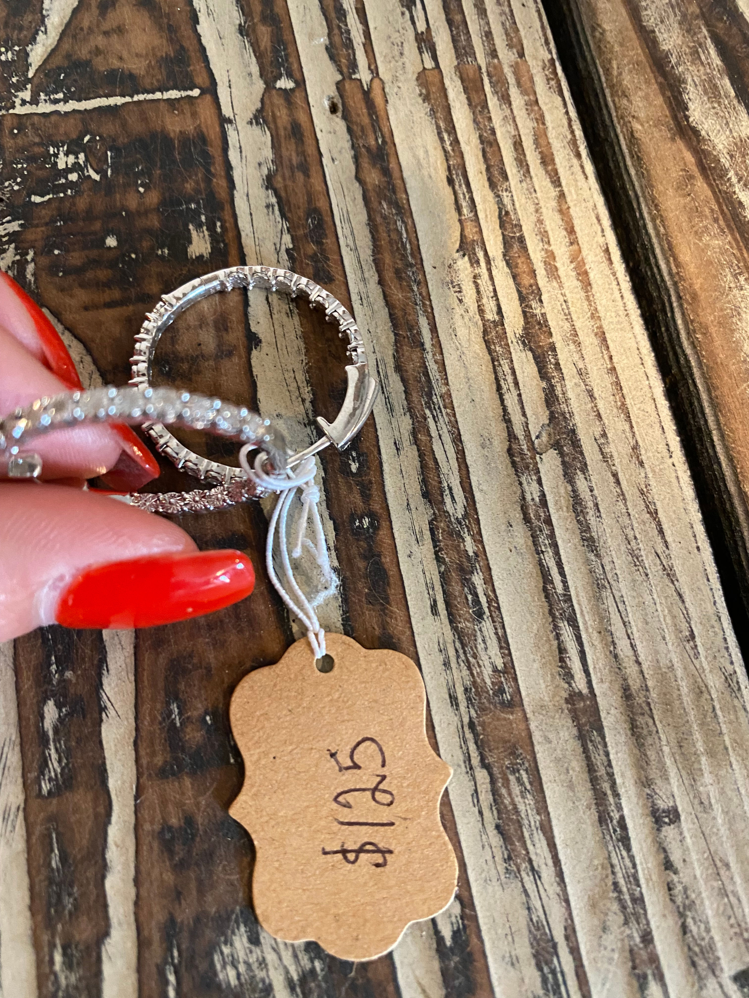 earrings-diamond hoops