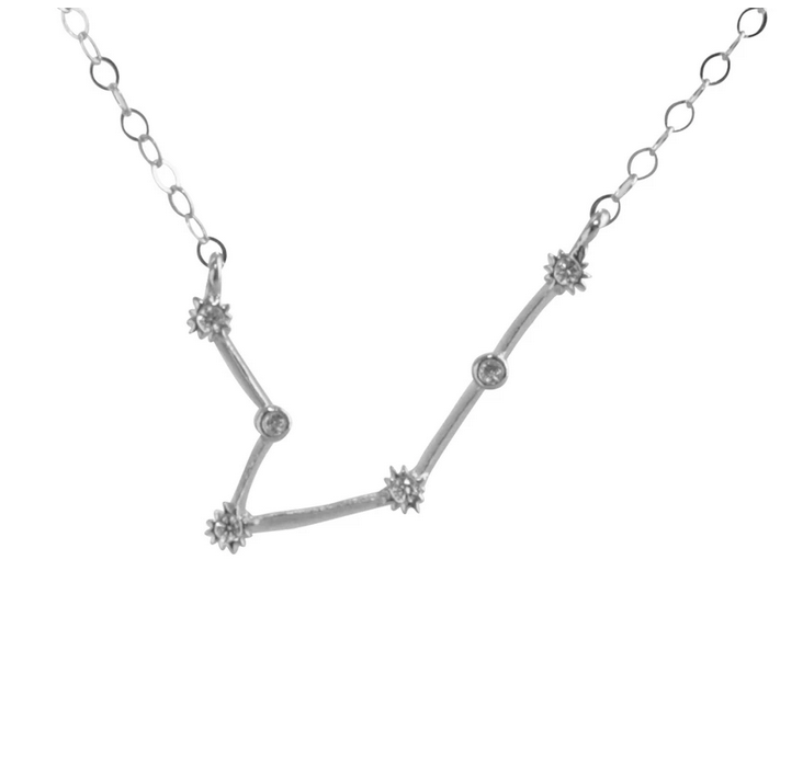 Silver Aquarius Constellation Necklace by Thesis of Alexandria