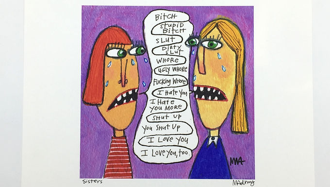 “Sisters” Signed Print by Murphy Adams