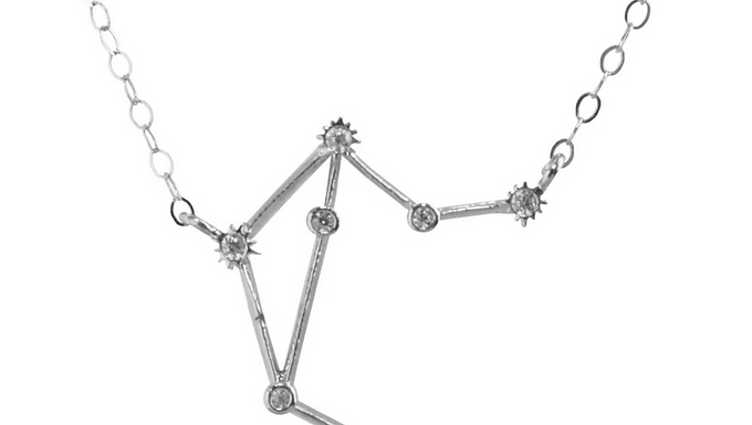 Silver Libra Constellation Necklace by Thesis of Alexandia