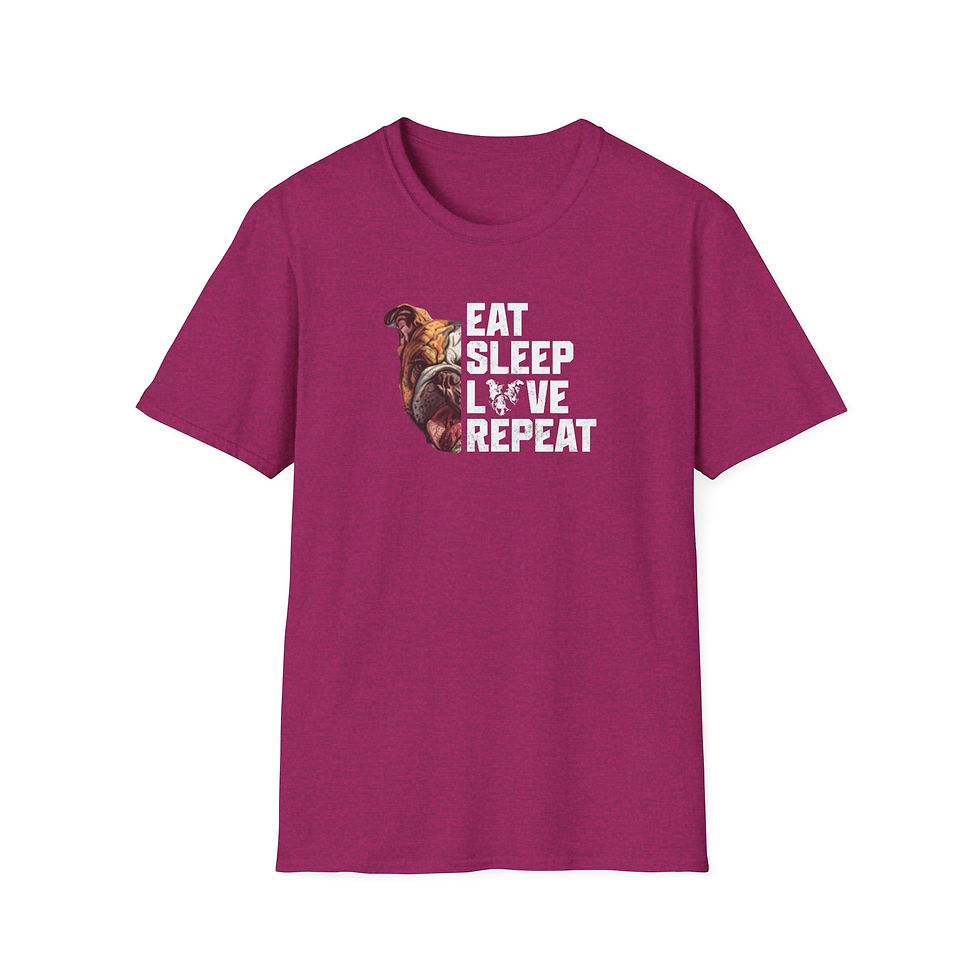 Thumbnail: Customizable - Eat Sleep Love Repeat Unisex T-shirt | Dog Lover Tee
