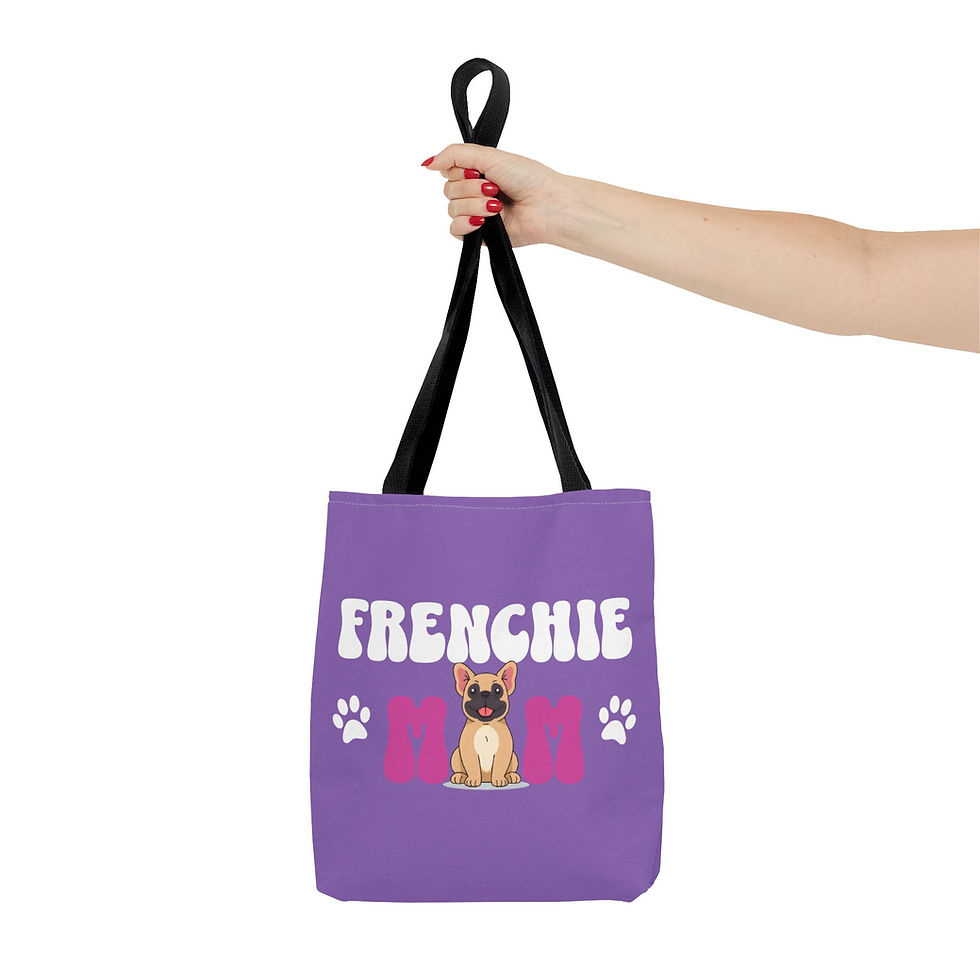 Thumbnail: Frenchie Mom Tote Bag - Stylish Pet Lover Bag, Eco-Friendly Shopping Bag