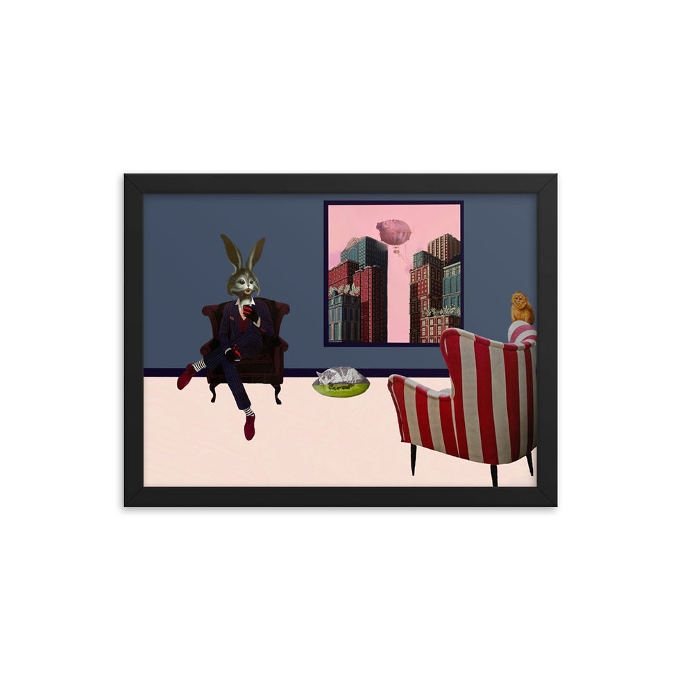 Thumbnail: Framed Bunny in Chair poster
