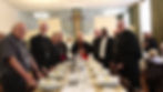 Augustinians bishops with cardinal Prevost in 2024 at the Collegio Santa Monica of Rome