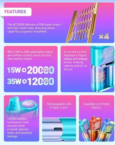 elf bar vape 20000 puffs Elfbar Raya D2 20000 Puffs | 50mg Nic | Dual Mesh Coil