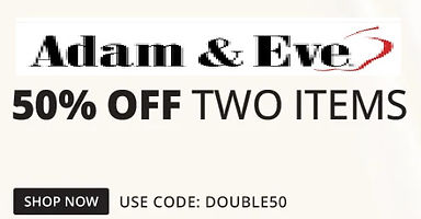 adam and eve 50% off two items code double50 sale