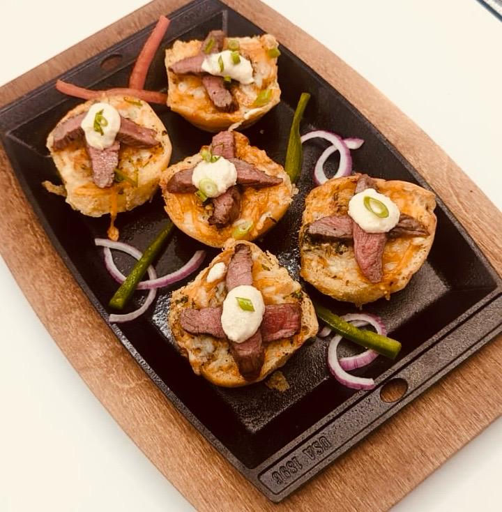 Garlic Bread Steak Bites image
