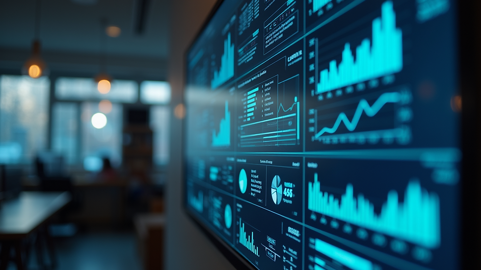Eye-level view of a detailed infographic chart on a digital screen