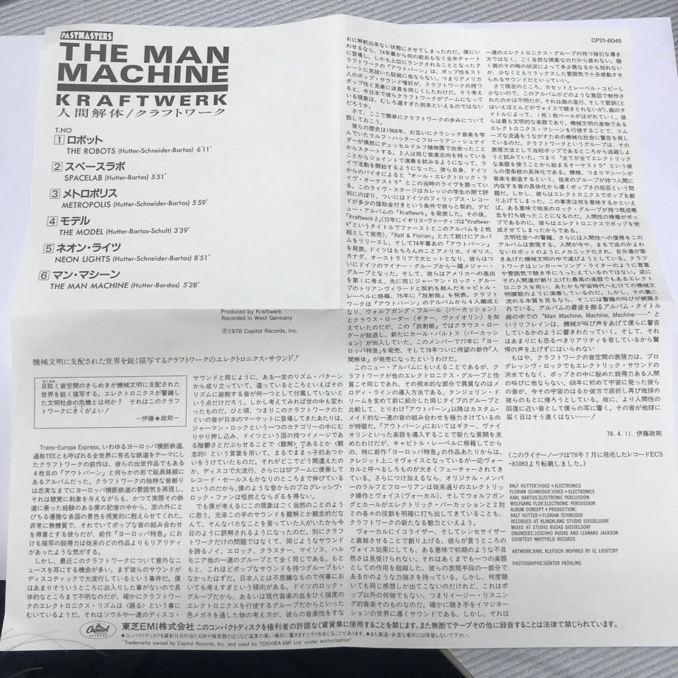 Thumbnail: Kraftwerk ‎– The Man Machine